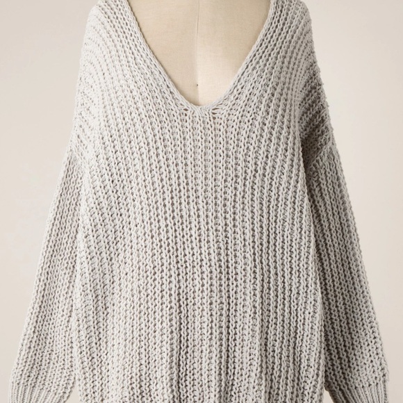 Cable Knit Oversized Gray Sweater Small/Medium- NWT - Picture 1 of 6